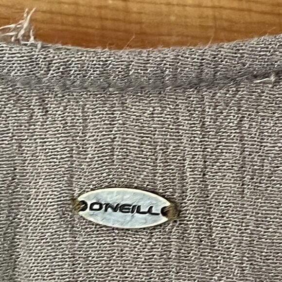 O'Neill Nala Dress XS Woven Mini Sage Green Flowy Boho Ladder Lace Lined Vneck - Picture 8 of 8